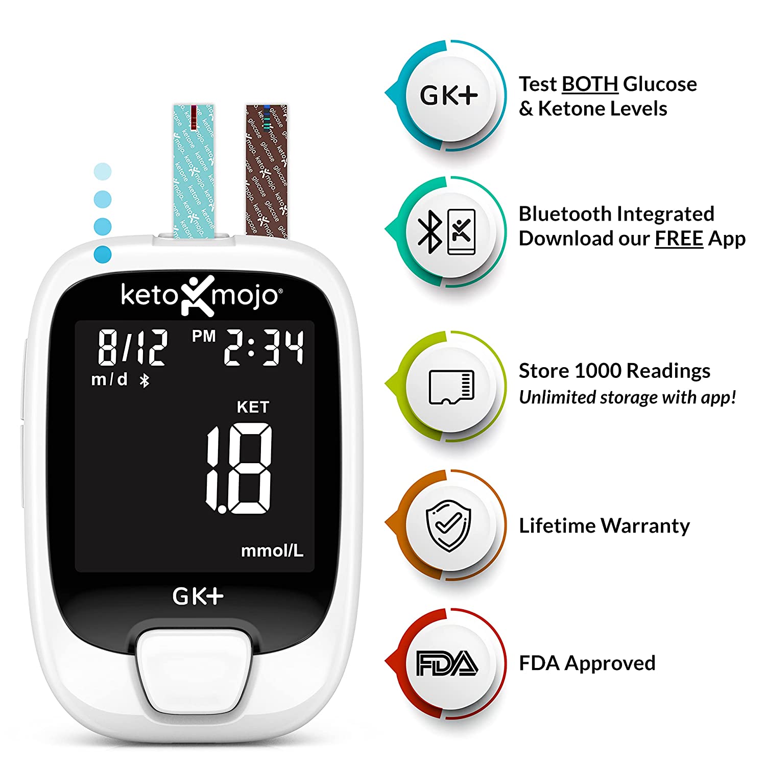 Keto Mojo GK Blood Glucose Ketone Meter Starter Kit DeltaG Ketones keto-mojo-gk-blood-glucose-ketone-meter-starter-kit-deltag-ketones